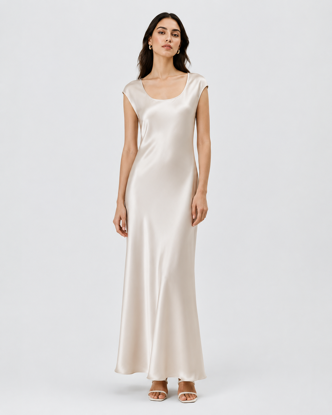 VELSÉE Pure Silk Satin Maxi Dress | 100% Mulberry Silk Elegant Slip Dress for Women
