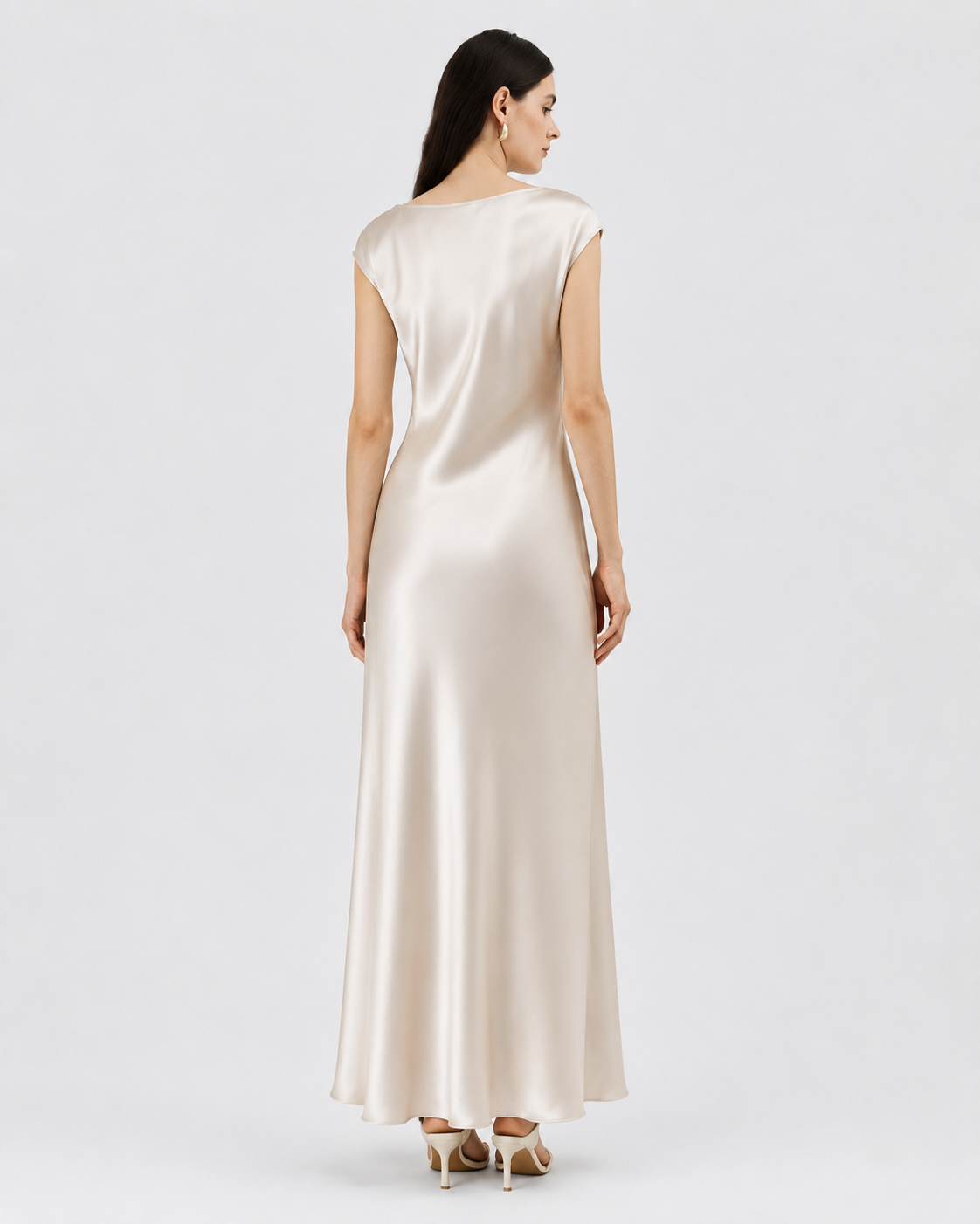 VELSÉE Pure Silk Satin Maxi Dress | 100% Mulberry Silk Elegant Slip Dress for Women