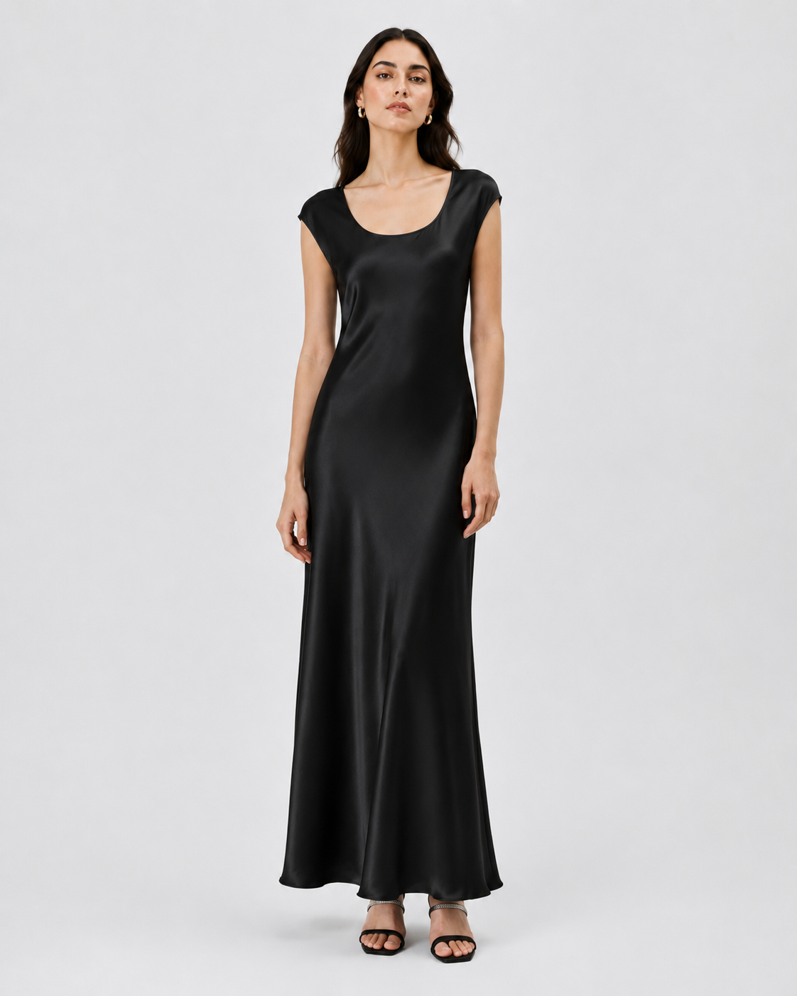 VELSÉE Pure Silk Satin Maxi Dress | 100% Mulberry Silk Elegant Slip Dress for Women