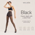 VELSÉE Women's Ultra-Sheer Run-Resistant Pantyhose | No-Slip Waistband Summer Tights