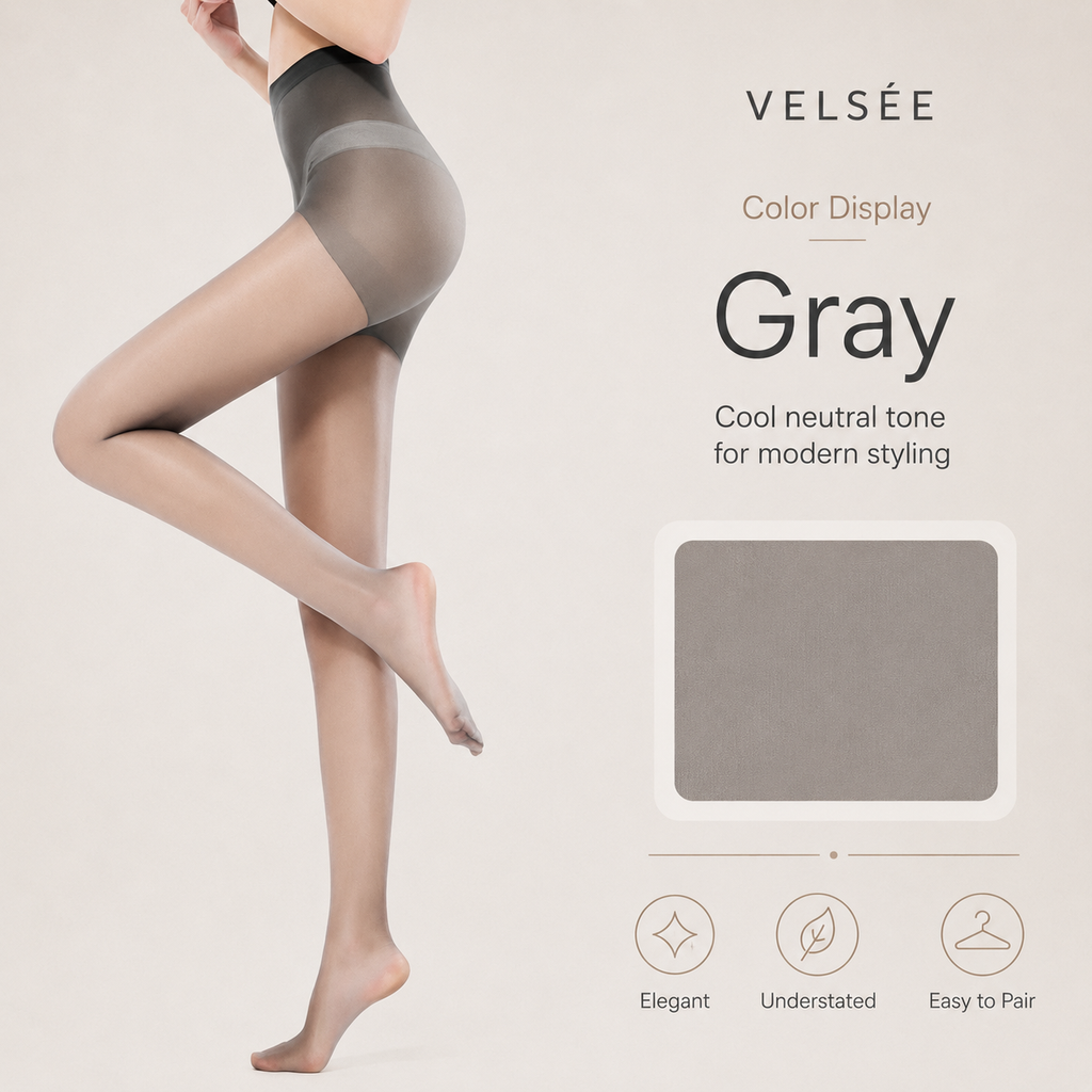 VELSÉE Women's Ultra-Sheer Run-Resistant Pantyhose | No-Slip Waistband Summer Tights