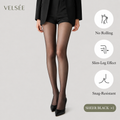 Velsée Women's Soft Silk Sheer Tights | Run-Resistant No-Slip Natural Skin Tone | Quiet Luxury Feminine Hosiery